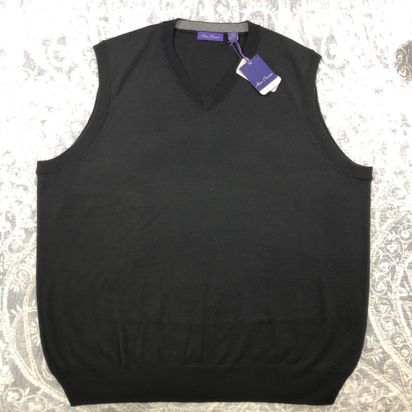 Men’s NWT Alan Flusser Sleeveless V-Neck Sweater - Picture 2 of 8